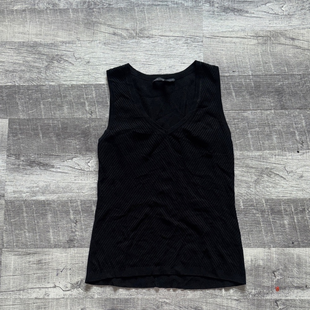 White House Black Market Black Sculpt Stretch Sweater Tank